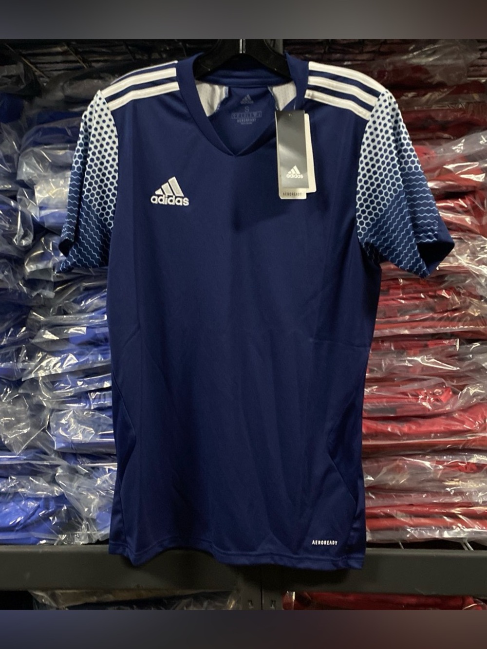 Adidas Regista 20 Jersey Navy Blue White Soccer Training Top SS Men’s Small NWT